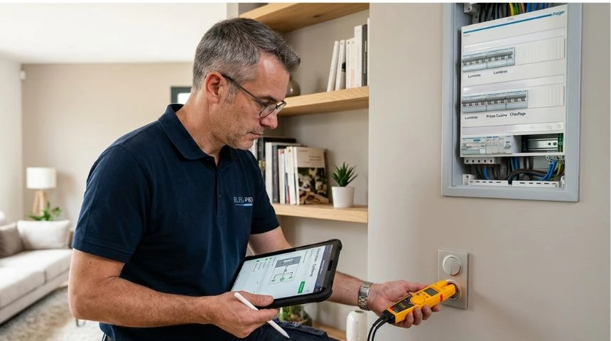 Contrôle conformité installation électrique NF C 15-100 – mise aux normes sécurité par électricien Maison Lévy